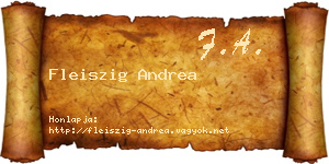 Fleiszig Andrea névjegykártya